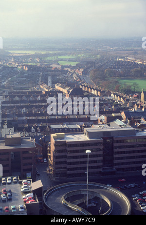 View west over central Swindon England late 1980s Stock Photo