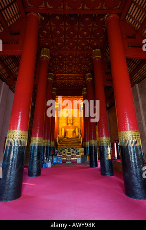 The main Viharn at Wat Phra That Chang Kham the second most important temple in Nan Thailand after Wat Phumin Stock Photo
