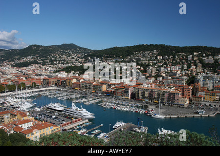 Nice Cote d'Azur harbor, Alpes Maritimes, South of France Stock Photo