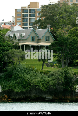 The Australian Prime Ministers Official Waterfront residence at Kiribbilli in Sydney Australia Stock Photo