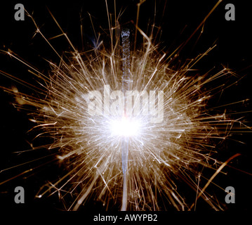 A burning sparkler. Stock Photo