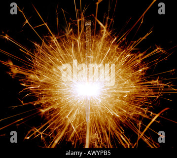 A burning sparkler. Stock Photo
