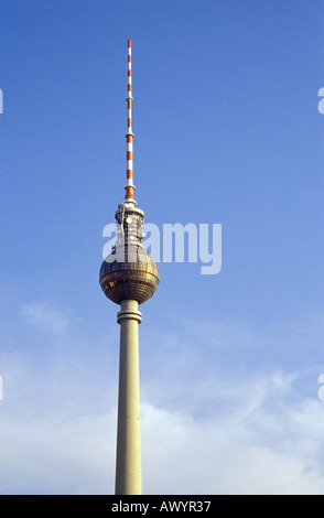 Berlin TV Tower also known as Fernsehturm in the eastern section city Stock Photo
