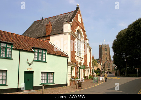 Somerset Dunster St Georges Church from West Street Stock Photo