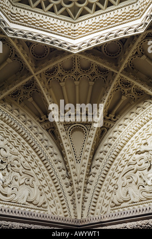 Plasterwork in the dome of the Grand Staircase at Penrhyn Castle Gwynedd designed by Thomas Hopper and built between 1820 & 1837 Stock Photo