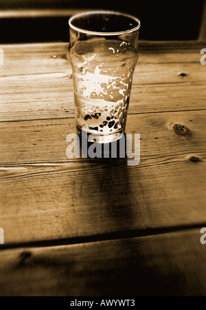 empty pint glass Stock Photo