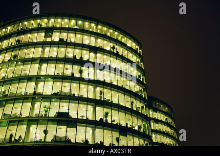 Office Buildings at Night London England Stock Photo