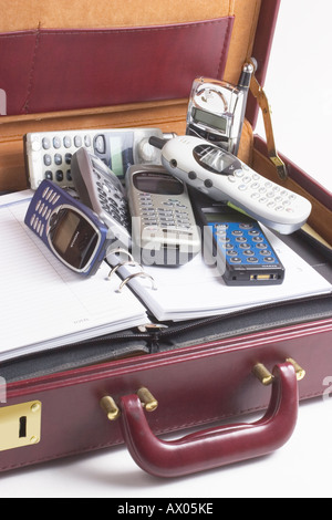 Cell Phone In Briefcase Mobile phone on briefcase Stock Photo - Alamy
