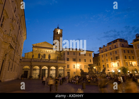 Santa Maria in Trastevere Basilica, Rome, Italy Stock Photo