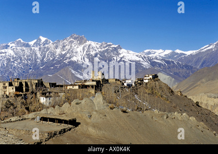 Hamlet of Jharkot, Annapurna region, Himalayas, Nepal, Asia Stock Photo