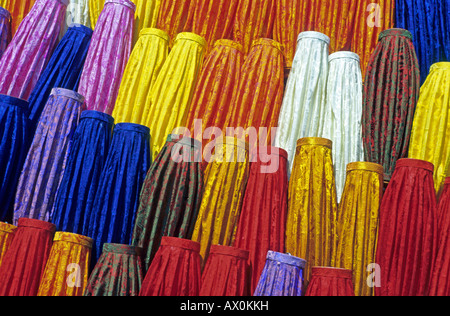 Colourful paper umbrellas, Hoi An, Vietnam, Southeast Asia, Asia