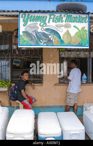Pohnpei Market, one of the largest in Micronesia, Pohnpei, Federated States of Micronesia Stock Photo