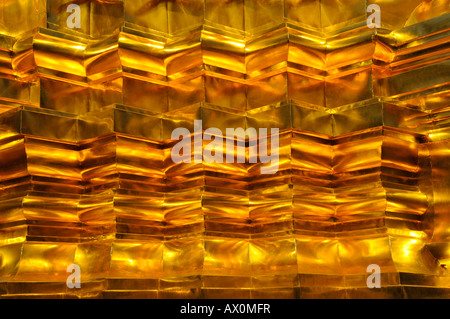 Golden shingles, Wat Phan On, inaugurated by King Bhumipol on June 9, 2007, Chiang Mai, Thailand, Southeast Asia, Asia Stock Photo