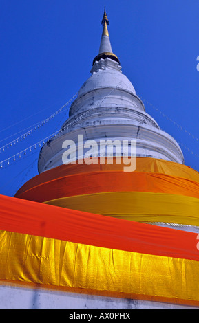 Chedi, Wat Phra Singh Temple, Chiang Mai, Thailand, Southeast Asia, Asia Stock Photo