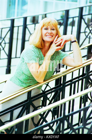 Actress Carol Cleveland who played all the female roles in the TV comedy series Monty Pythons Flying Circus Stock Photo