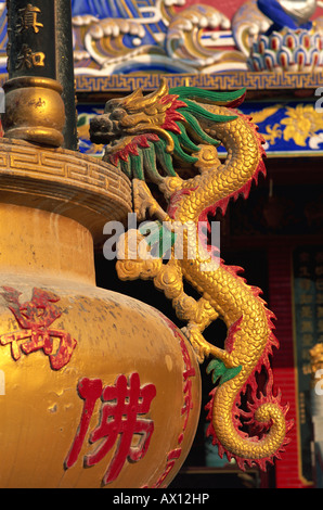 China, Hong Kong, New Territories, Sha Tin, Ten Thousand Buddha Monastery Pagoda Stock Photo