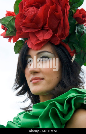 Large procession, April Flower Festival in Funchal, Madeira, Portugal, Europe Stock Photo