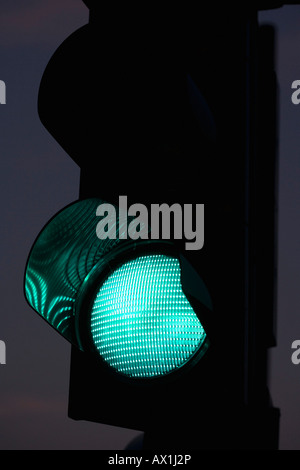 Green Traffic Light up close Stock Photo - Alamy