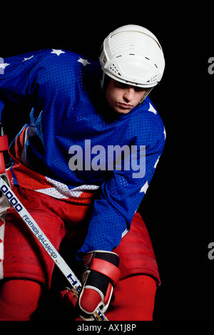 An ice hockey player Stock Photo