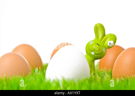Easter bunny with eggs Stock Photo