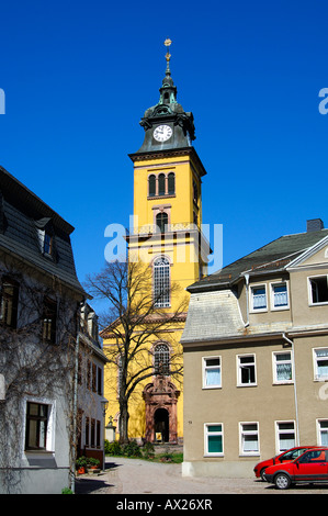 In Augustusburg, view at the church St Petri, Augustusburg, Saxony, Germany Stock Photo