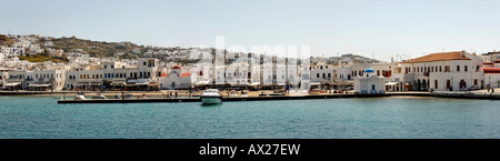 Historic centre and the harbour, Chora, Mykonos, Greece, Europe Stock Photo