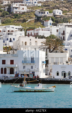 Historic centre and the harbour, Chora, Mykonos, Greece, Europe Stock Photo