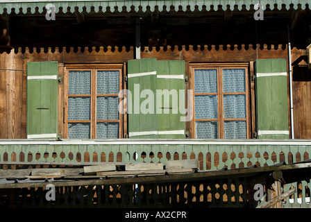 traditional style chalet, chatel, france Stock Photo