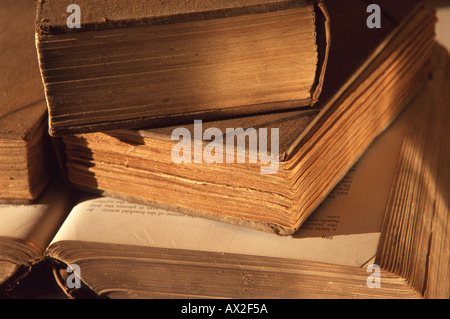 Pile of old books Stock Photo