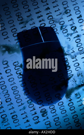 Binary data and input device Stock Photo