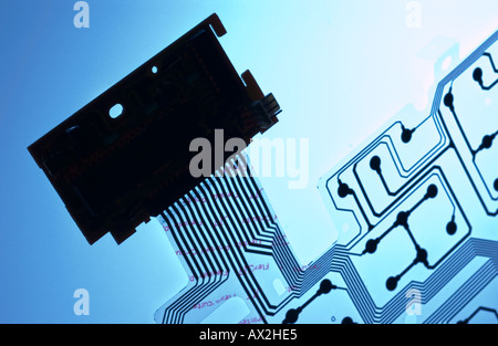 Computer keyboard printed circuit board. Stock Photo