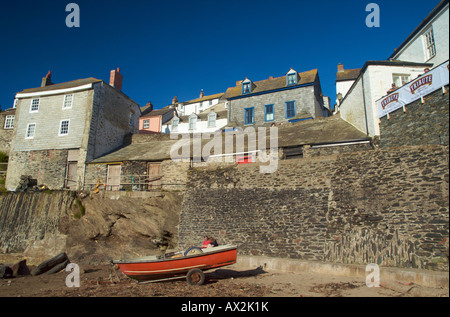 Port Isaac Cornwall. Port Isaac has a small fishing industry, but now is increasingly dependent on tourism. Stock Photo