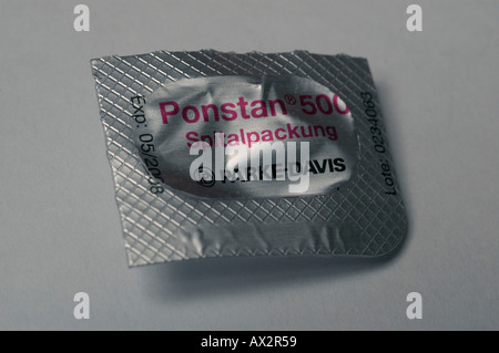 ponstan blister package, parke davis.  (c) by uli nusko, ch-3012 Bern Stock Photo