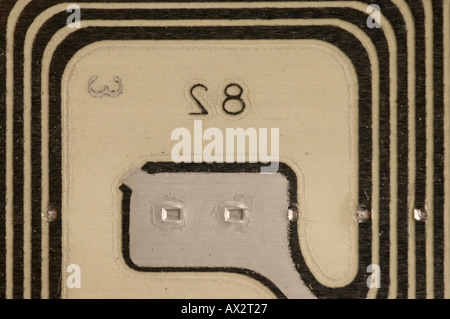RFID transponder on a plastic foil. (c) by uli nusko, ch-3012 bern. Stock Photo