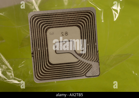 RFID transponder on a plastic foil. (c) by uli nusko, ch-3012 bern. Stock Photo