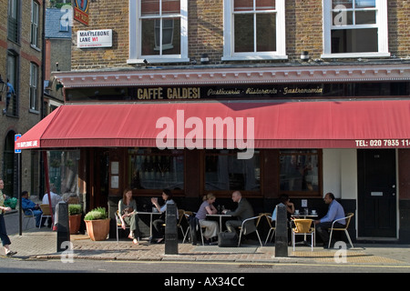 Cafe Caldesi Marylebone Lane London England UK Stock Photo