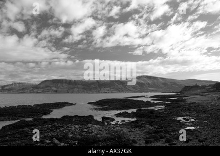 Redbay at Waterfoot at the foot of Glenariff in County Antrim, Northern Ireland Stock Photo