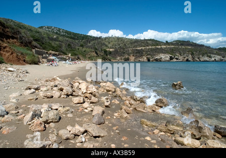 Sunj Beach, Lopud, Elaphite Islands (Elaphites), Dubrovnik Riviera, Dalmatian Coast, Croatia Stock Photo