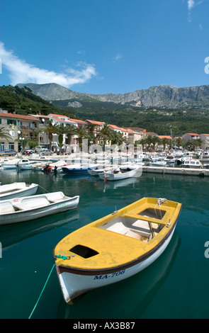 Harbour, Podgora, Makarska Riviera, Dalmatian Coast, Croatia Stock Photo