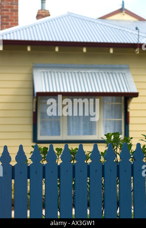 Clapboard suburban house in classic American-style Stock Photo