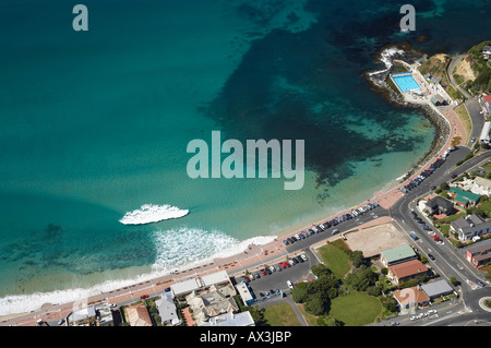 St Clair Beach Dunedin South Island New Zealand aerial Stock Photo