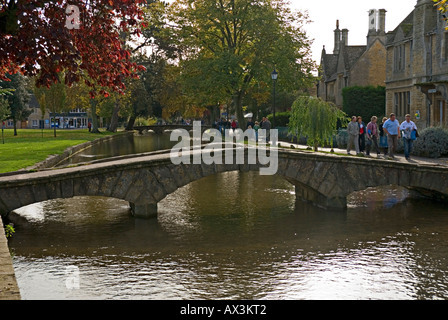 The picturesque village of Bourton on the Water in the Cotswolds Stock Photo