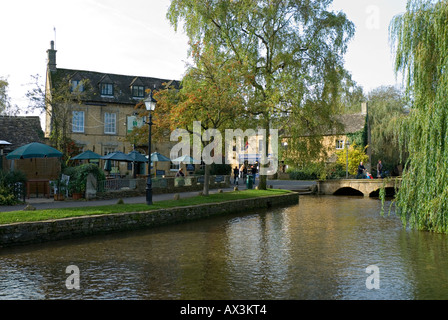 The picturesque village of Bourton on the Water in the Cotswolds Stock Photo