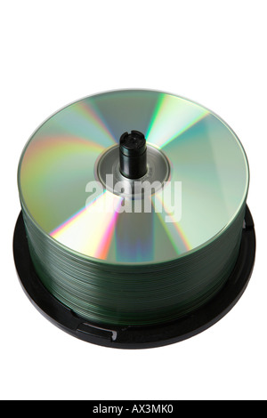 Stack of CD disks Stock Photo