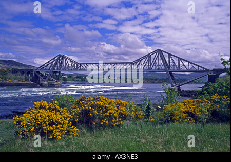 Connel Bridge spanning the Loch Etive at Connel Ferry near Oban in Scotland. Stock Photo