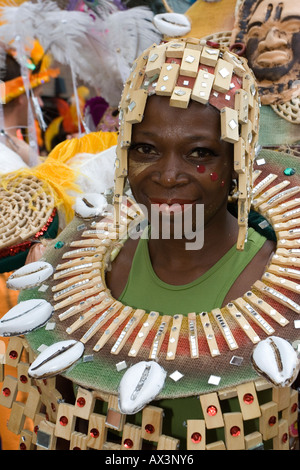 Brazilian-style carnival celebration with London's Samba Schools in Islington, London, England, United Kingdom Stock Photo