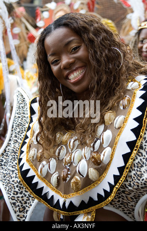 Brazilian-style carnival celebration with London's Samba Schools in Islington, London, England, United Kingdom Stock Photo