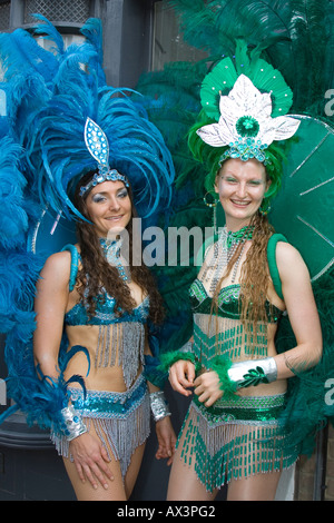 Brazilian-style carnival celebration with London's Samba Schools in Islington, London, England, United Kingdom Stock Photo