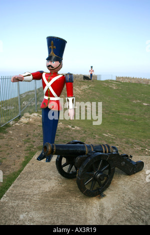 Tin soldier at the Rest and Be Thankful cafe, Llandudno on the Great Orme Stock Photo
