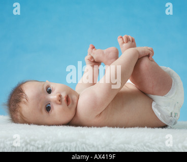baby resting blanket Stock Photo